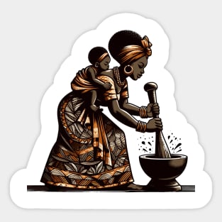 Afrocentric Mother And Baby Sticker